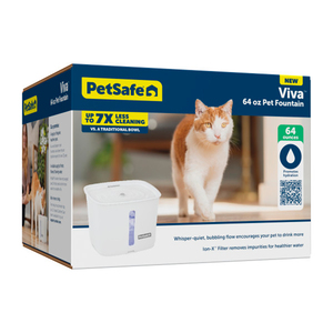 Petsafe Viva Fuente con Filtración Dual de Bajo Mantenimiento para Mascotas, 1.8 L Petsafe Viva Fuente con Filtración Dual de Bajo Mantenimiento para Mascotas, 1.8 L