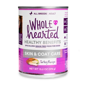 WholeHearted Healthy Benefits Alimento Natural Húmedo Cuidado Piel y Pelo para Perro Adulto Receta Pavo, 374 g WholeHearted Healthy Benefits Alimento Natural Húmedo Cuidado Piel y Pelo para Perro Adulto Receta Pavo, 374 g
