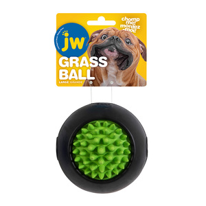 JW Pet Company Grass Ball Pelota Dispensador de Premios para Mordida Potente para Perro, Grande