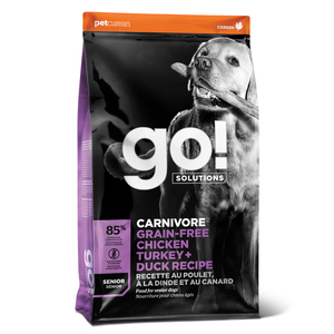 Go! Solutions Carnivore Alimento Natural Libre de Granos Receta Pollo / Pavo y Pato para Perro Senior, 1.5 kg Go! Solutions Carnivore Alimento Natural Libre de Granos Receta Pollo / Pavo y Pato para Perro Senior, 1.5 kg