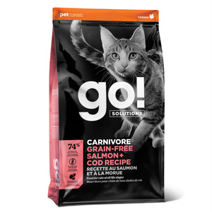 Go! Solutions Carnivore Alimento Natural Libre de Granos Receta Salmón y Bacalao para Gato Todas las Edades, 7.2 kg Go! Solutions Carnivore Alimento Natural Libre de Granos Receta Salmón y Bacalao para Gato Todas las Edades, 7.2 kg