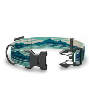 Wingo Outdoors Coosa Collar con Broche Duraflex Diseño Lago en la Montaña para Perro, Chico Wingo Outdoors Coosa Collar con Broche Duraflex Diseño Lago en la Montaña para Perro, Chico