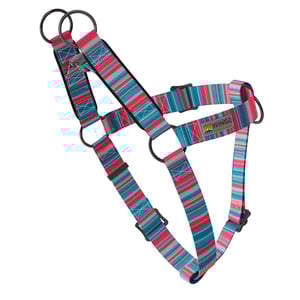 Wingo Outdoors Suzie Arnés Híbrido de Ajuste Americano Diseño Rayas BiColor para Perro, Mediano Wingo Outdoors Suzie Arnés Híbrido de Ajuste Americano Diseño Rayas BiColor para Perro, Mediano