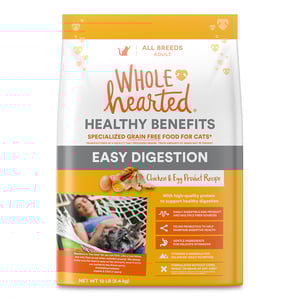 WholeHearted Healthy Benefits Alimento Natural para Gato Adulto Fácil Digestión Receta Pollo, 5.4 kg WholeHearted Healthy Benefits Alimento Natural para Gato Adulto Fácil Digestión Receta Pollo, 5.4 kg