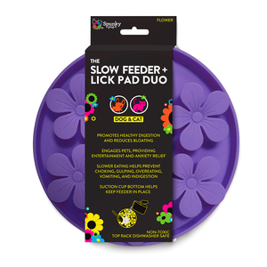 Spunky Pup Slow Feeder 2 en 1 Modelo Flowers para Perro y Gato, Unitalla Spunky Pup Slow Feeder 2 en 1 Modelo Flowers para Perro y Gato, Unitalla
