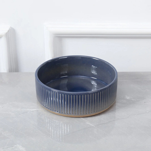 ParkLife Skandi Tazón de Cerámica Diseño Degradado Azul con Café para Perro, 8 Tazas