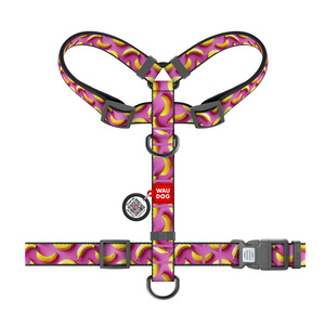 Waudog Nylon Arnés Rosa de Ajuste Romano Diseño Bananas para Perro, Chico Waudog Nylon Arnés Rosa de Ajuste Romano Diseño Bananas para Perro, Chico