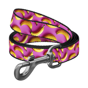 Waudog Nylon Correa Rosa Diseño Bananas para Perro Raza Mediana, 1.22 m Waudog Nylon Correa Rosa Diseño Bananas para Perro Raza Mediana, 1.22 m