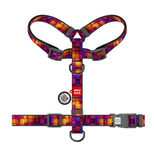 Waudog Nylon Arnés Ajuste Romano Diseño Cubos 3D para Perro, Chico Waudog Nylon Arnés Ajuste Romano Diseño Cubos 3D para Perro, Chico