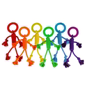 Multipet Nuts for Knots Muñeco de Cuerda Trenzada con Mordedera para Perro, Grande Multipet Nuts for Knots Muñeco de Cuerda Trenzada con Mordedera para Perro, Grande