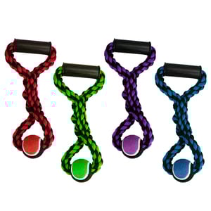 Multipet Nuts for Knots Cuerda Trenzada con Pelota y Asa de Plástico para Perro, X-Grande Multipet Nuts for Knots Cuerda Trenzada con Pelota y Asa de Plástico para Perro, X-Grande