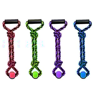 Multipet Nuts for Knots Doble Cuerda Trenzada con Pelota y Asa de Plástico para Perro, XX-Grande Multipet Nuts for Knots Doble Cuerda Trenzada con Pelota y Asa de Plástico para Perro, XX-Grande