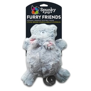 Spunky Pup Furry Friends Peluche Hipo con Pelota al Interior para Perro, Unitalla Spunky Pup Furry Friends Peluche Hipo con Pelota al Interior para Perro, Unitalla