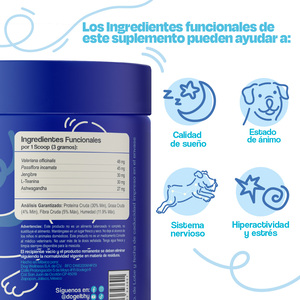 Dogelthy Calming Powder Suplemento en Polvo Calmante para Perro, 270 g