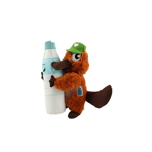 Coolpet Making Tails Wag Ornitorrinco de Peluche con Botella para Perro, Mediano