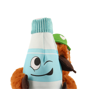 Coolpet Making Tails Wag Ornitorrinco de Peluche con Botella para Perro, Mediano