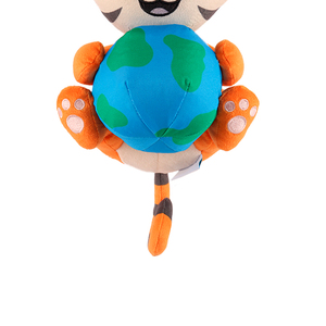 Coolpet Making Tails Wag Tigre de Peluche Sosteniendo una Pelota para Perro, Mediano