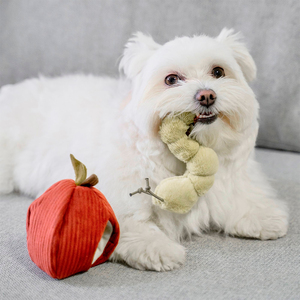 Lambwolf Apple Peluche Rompecabezas Diseño Manzana para Perro, Mediano