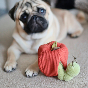 Lambwolf Apple Peluche Rompecabezas Diseño Manzana para Perro, Mediano