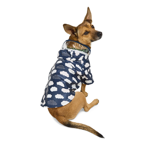 Youly Summer Impermeable Azul con Patrón de Nubes y Capucha Transparente para Perro, Mediano Youly Summer Impermeable Azul con Patrón de Nubes y Capucha Transparente para Perro, Mediano