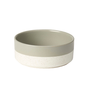 Petrageous Tazón de Cerámica Diseño Banda Gris y Salpicado para Perro, Chico