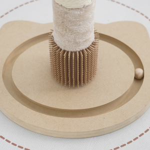 Petpals Poste Rascador con Cepillo Alfombra y Sisal para Gato, 1 Pieza