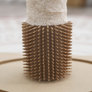 Petpals Poste Rascador con Cepillo Alfombra y Sisal para Gato, 1 Pieza