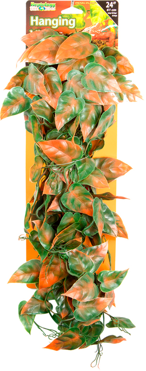 Penn Plax Decoración Plantas Verdes/Naranja para Reptil, 60 cm