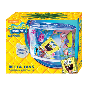 Penn Plax Kit de Pecera para Betta Bob Esponja, 1.8 L Penn Plax Kit de Pecera para Betta Bob Esponja, 1.8 L