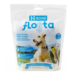 N-Bone Flossta Premios Dentales de Acción Dual Sabor Crema de Maní para Perro, 15 Piezas N-Bone Flossta Premios Dentales de Acción Dual Sabor Crema de Maní para Perro, 15 Piezas
