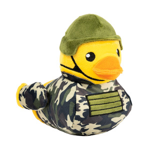 FuzzYard Ducks at Work Pato de Peluche Diseño Comandante para Perro, Mediano
