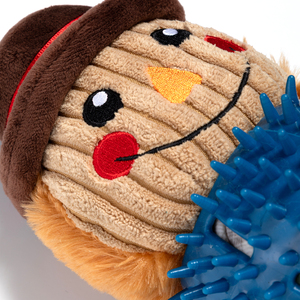 Latipaw Farm Collection Espantapájaros de Peluche con Pelota Exterior para Perro, Mediano