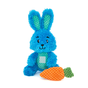 Guru Pet Loveys Peluche Resistente 2 en 1 Conejo y Zanahoria para Perro, Mediano
