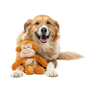 Guru Pet Soft Scents Mono de Peluche Resistente Aroma Banana para Perro, Mediano