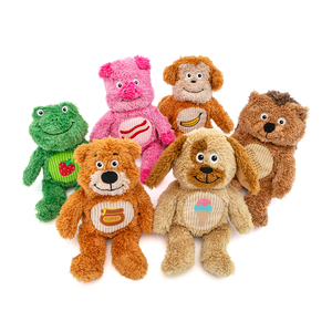 Guru Pet Soft Scents Cerdo de Peluche Resistente Aroma Tocino para Perro, Mediano