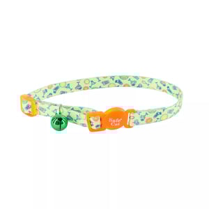 Safe Cat Collar con Broche de Seguridad Naranja Diseño Happy Hour para Gato, 1 Pieza Safe Cat Collar con Broche de Seguridad Naranja Diseño Happy Hour para Gato, 1 Pieza