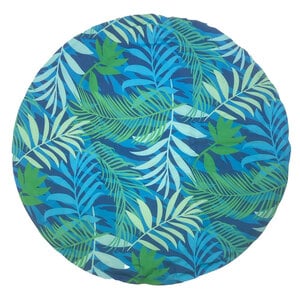 Unique Petz Cooling Tapete Redondo con Gel Diseño Verano Botánico Azul para Perro, Chico