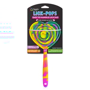 Spunky Pup Lick Pops Licking Mat con Mango Diseño Corazón para Perro y Gato, Unitalla Spunky Pup Lick Pops Licking Mat con Mango Diseño Corazón para Perro y Gato, Unitalla