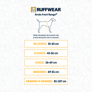 Ruffwear Front Range Arnés Híbrido de Ajuste Romano Color Negro para Perro, Mediano