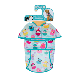Squishmallows Pets Impermeable Diseño It's Raining Squish para Perro, Mediano