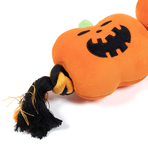 Nisoger Halloween Juguete de Cuerda con Calabazas de Peluche para Perro, Grande