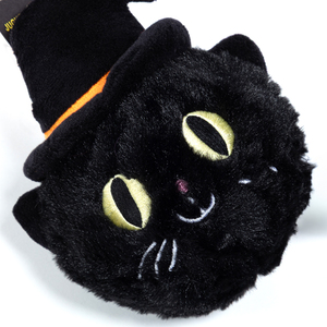 Nisoger Halloween Gato de Peluche con Pelota Interior para Perro, Mediano