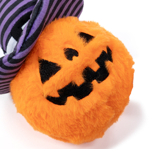 Nisoger Halloween Calabaza de Peluche con Pelota Interior para Perro, Mediano