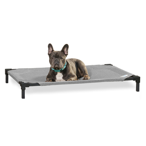 Coolaroo Cama Elevada con Tela Refrescante Color Gris para Perro, Mediana Coolaroo Cama Elevada con Tela Refrescante Color Gris para Perro, Mediana