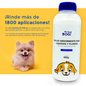 Oh My Dog Polvo Absorbente para Orina de Perro, 900 g