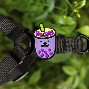 Jiby Charm para Personalizar Arnés Collar o Correa Diseño Feliz Boba Tea, 1 Pieza Jiby Charm para Personalizar Arnés Collar o Correa Diseño Feliz Boba Tea, 1 Pieza
