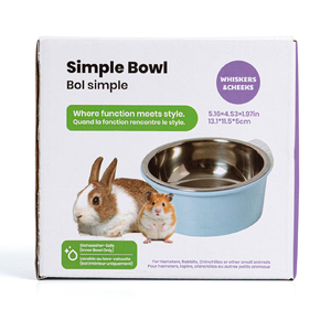 Whiskers&Cheeks Comedero de Acero para Conejo Whiskers&Cheeks Comedero de Acero para Conejo