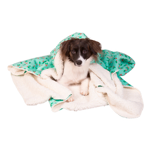 Latipaw Holiday Cobija de Felpa Estampado de Muérdago para Perro, Unitalla