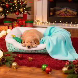 Latipaw Holiday Set de Descanso Estampado Muérdago para Perro, Unitalla Latipaw Holiday Set de Descanso Estampado Muérdago para Perro, Unitalla