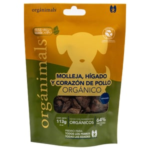 Orgánimals Masticables de Molleja, Hígado y Corazón de Pollo Orgánico para Perro, 113 g Orgánimals Masticables de Molleja, Hígado y Corazón de Pollo Orgánico para Perro, 113 g